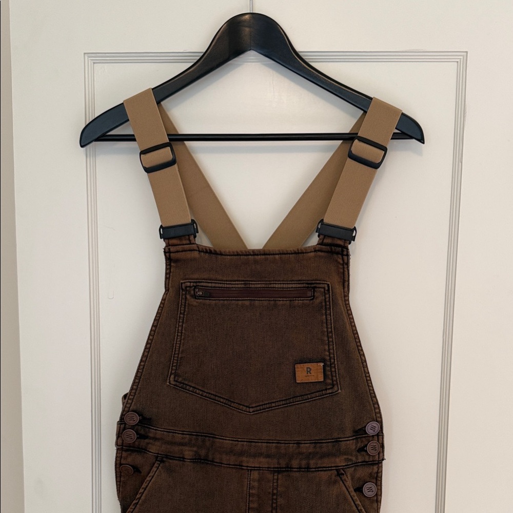Brown Ripton Winter Overalls with Tan Adjustable Straps